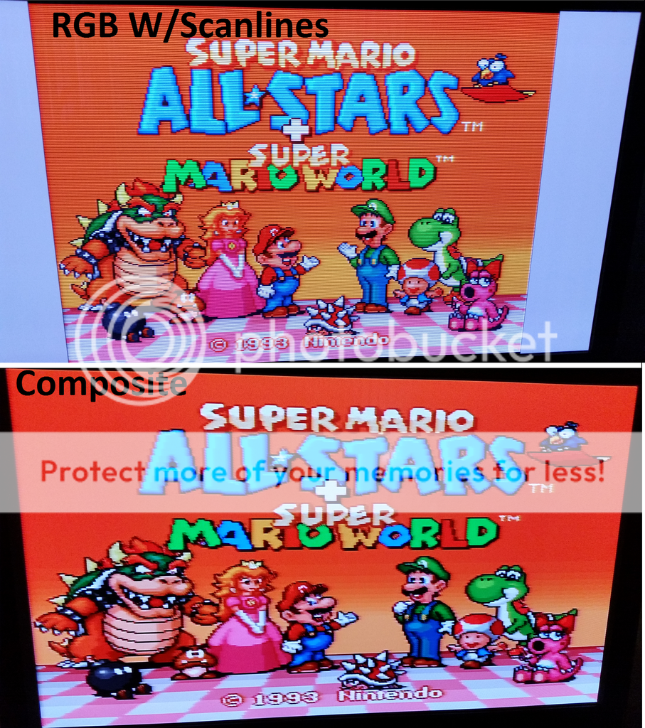 Cheap SNES RGB Mod complete Comparison photos